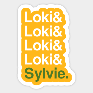 Loki & Sylvie Variants (dark) Sticker